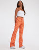 image de Zoven Flare Trouser in Retro Heart Orange