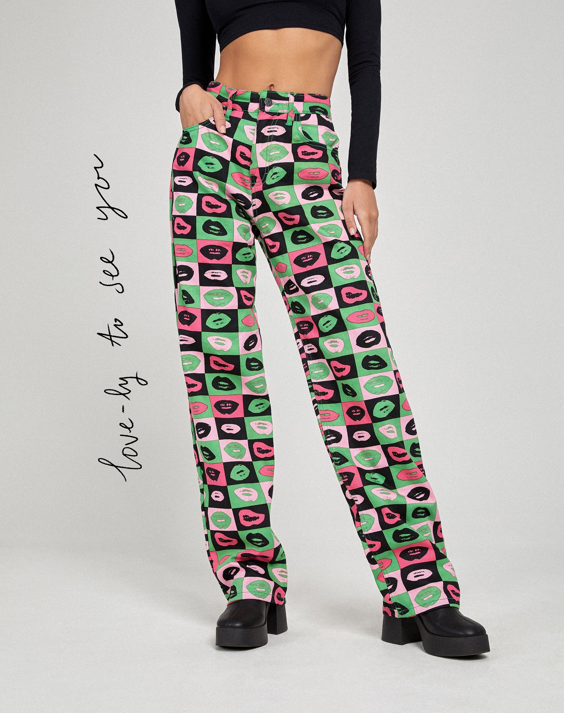image de Parallel Jeans en Lips Green