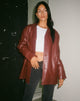image de la veste Walta en bois rouge PU