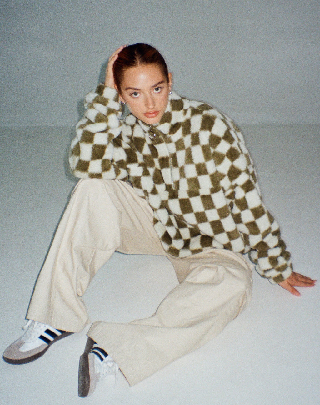 Veste Nero en Sage à carreaux