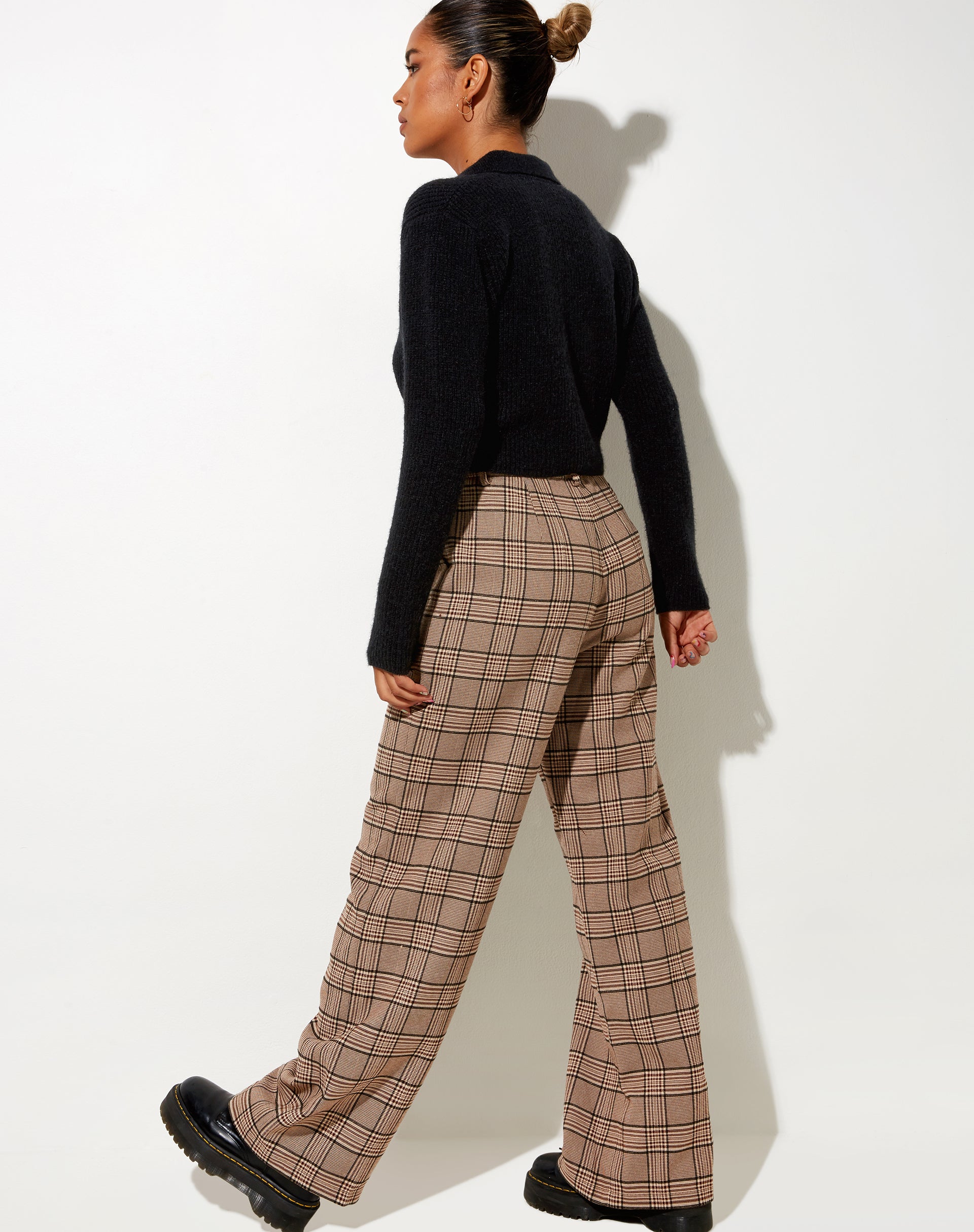 Image de Abba Pantalon à carreaux marron