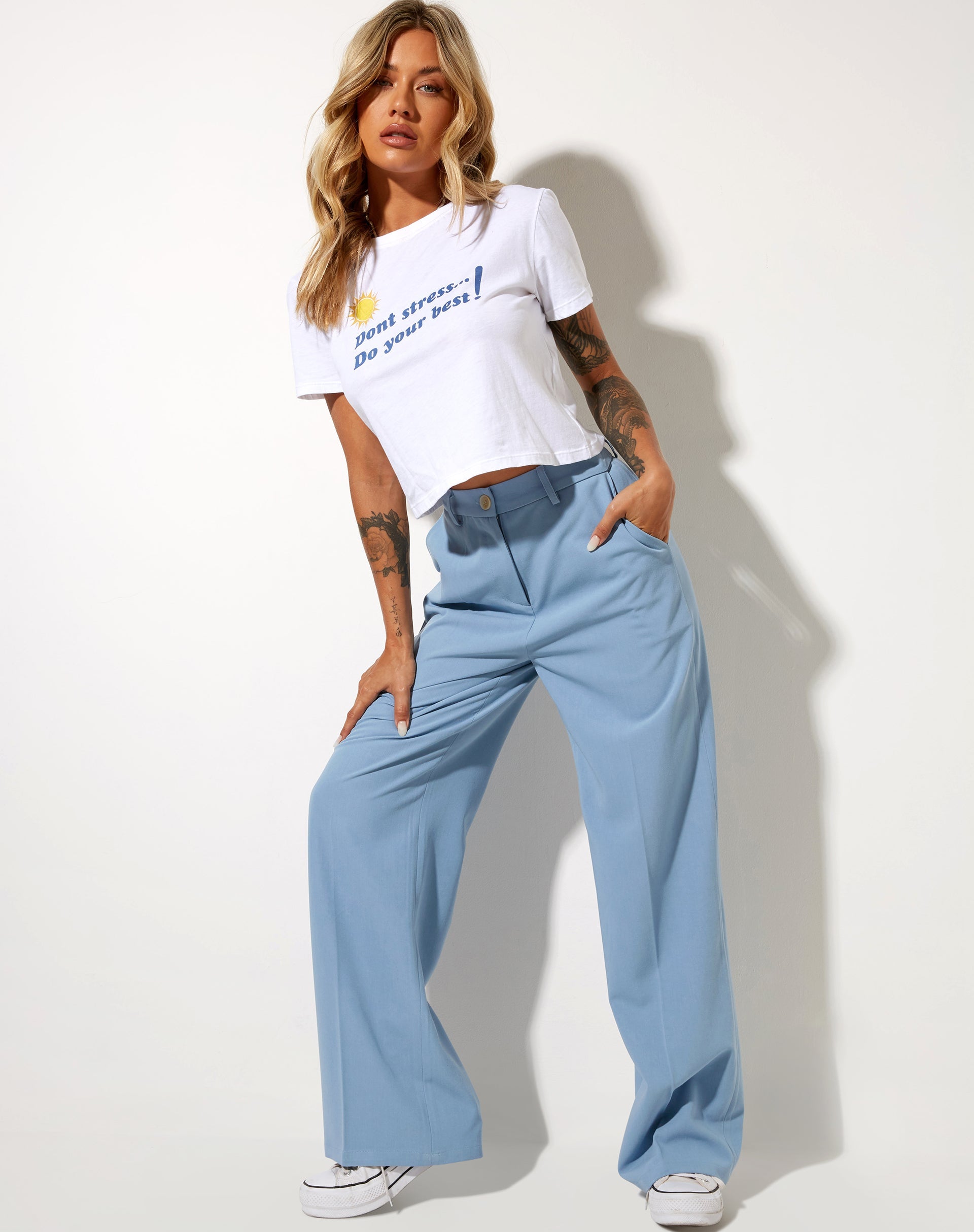 Image de Abba Straight Leg Trouser in Tailoring Blue