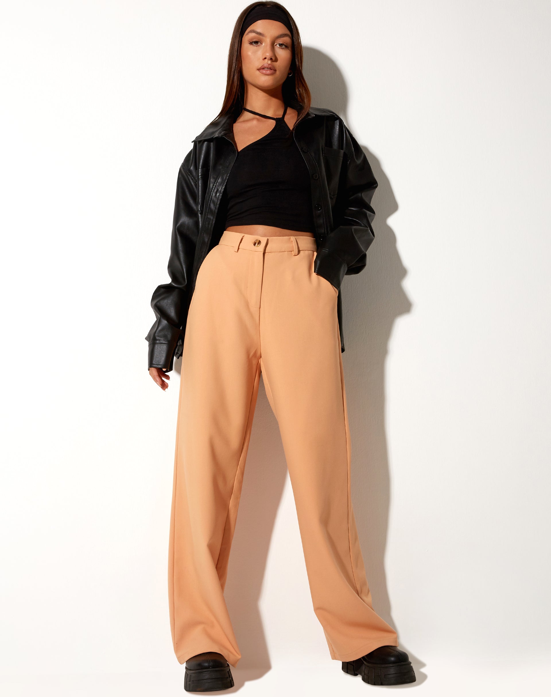 Image du pantalon Abba en pêche lavée