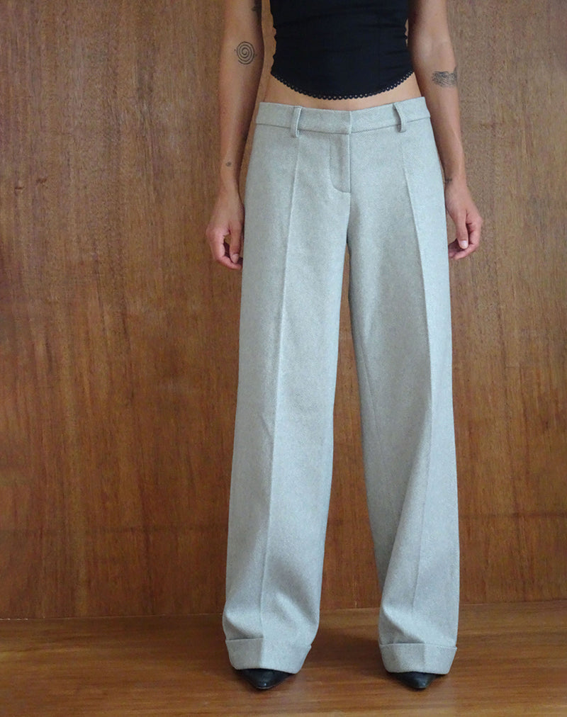 Image de Abdel Faux Wool Tailored Trouser in Grey