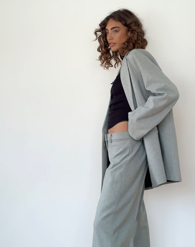Image de Abdel Faux Wool Tailored Trouser in Grey