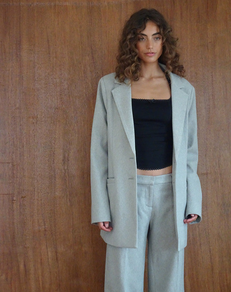 Image de Abdel Faux Wool Tailored Trouser in Grey