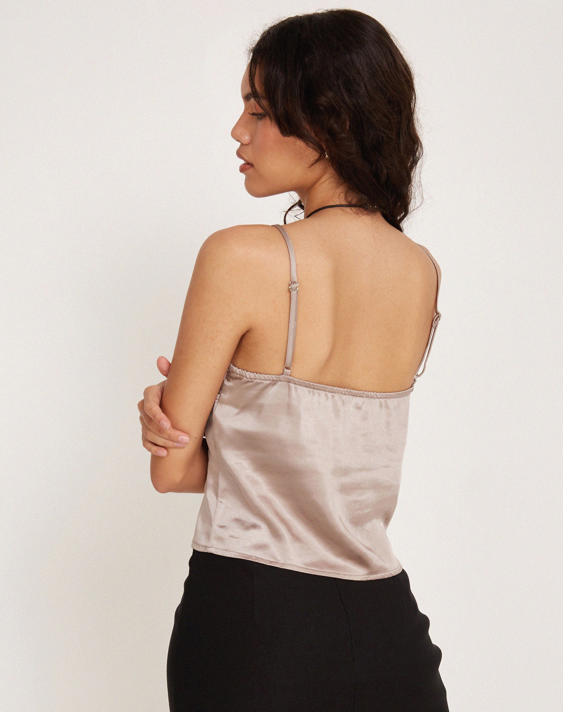 image de Adalia Cami Top in Satin Champagne