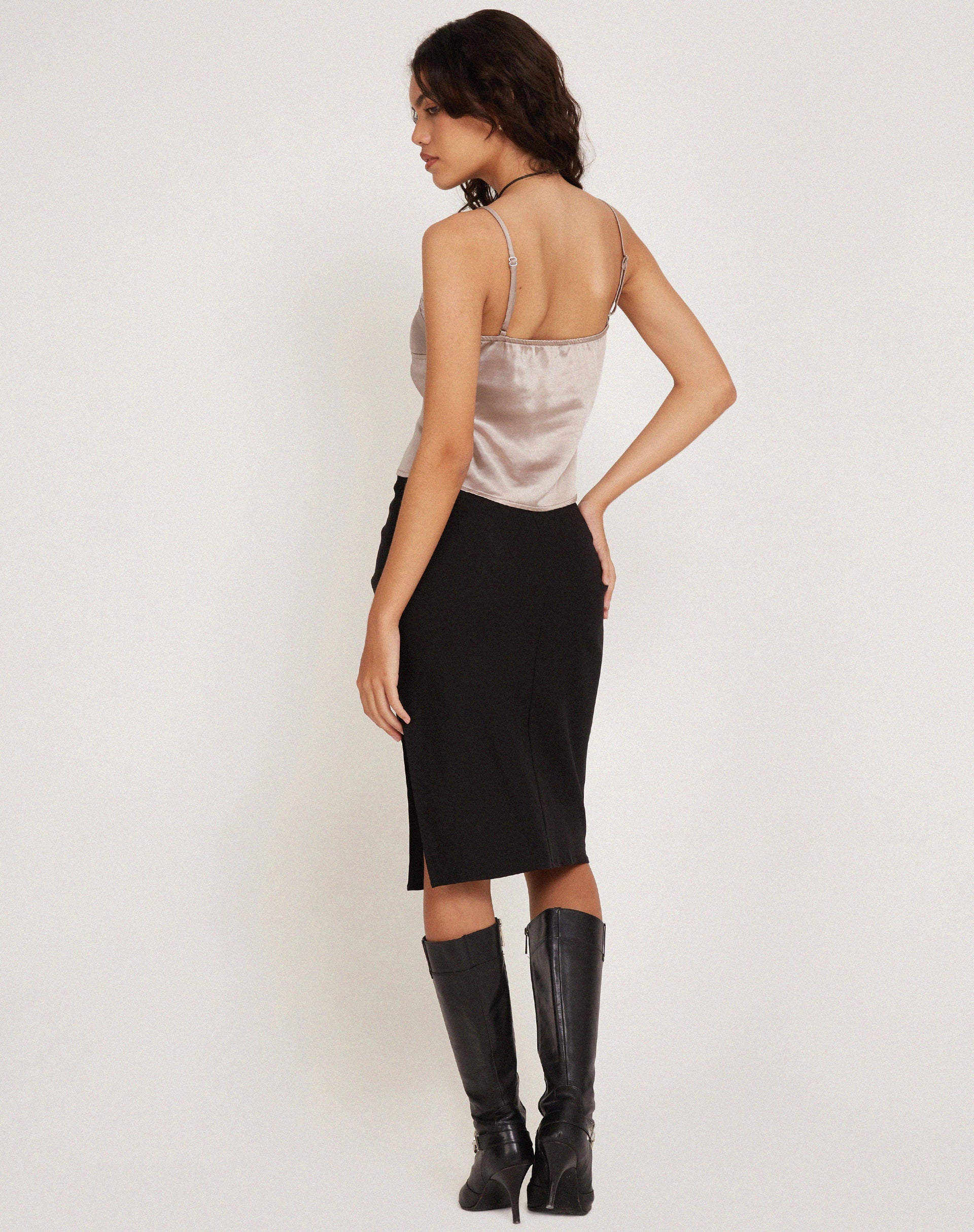 image de Adalia Cami Top in Satin Champagne