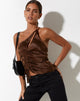 Image de Adiba Crop Top in Satin Brown