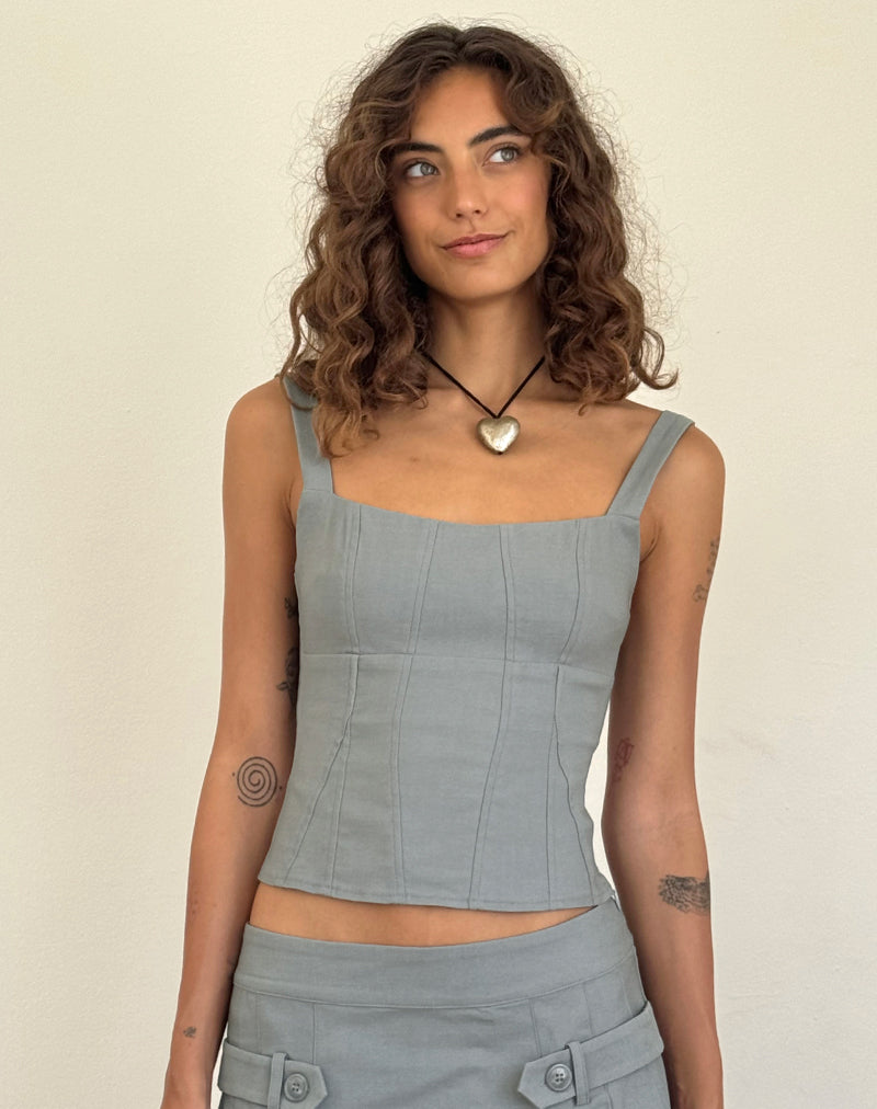 Image de Ailsa Tie Back Top in Grey