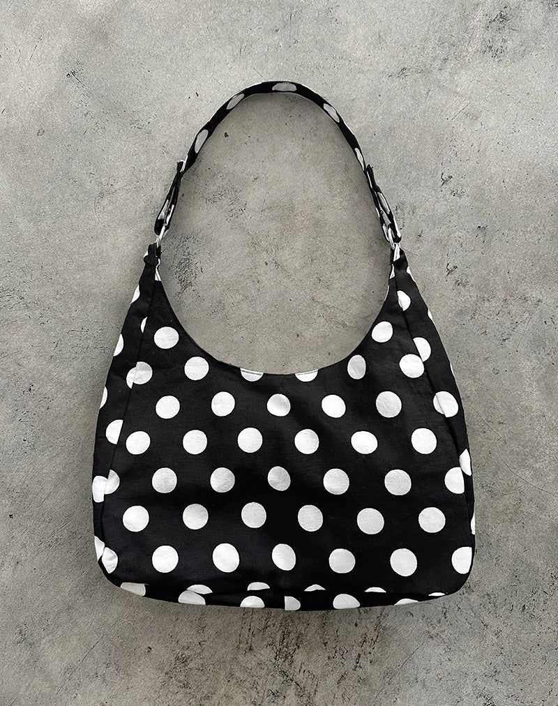 Image du sac Aimi en grand Polka noir