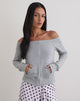 Image de Airazo Bardot Sweater in Grey Marl