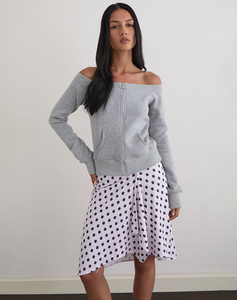 Image de Airazo Bardot Sweater in Grey Marl