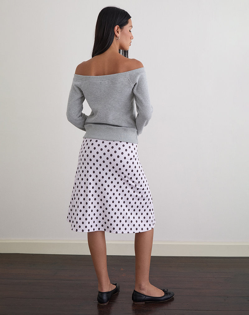Image de Airazo Bardot Sweater in Grey Marl