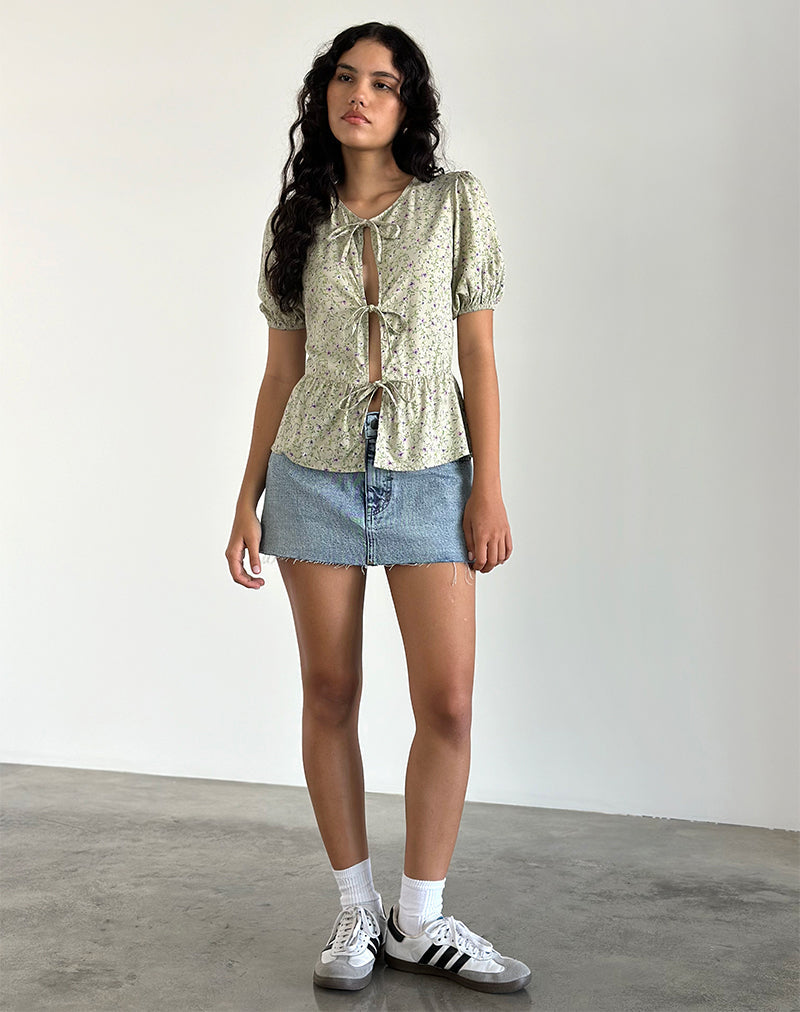Image de la blouse Ajasi en violet de Parme