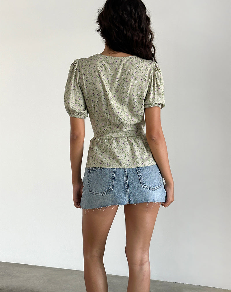Image de la blouse Ajasi en violet de Parme