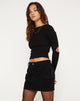 Image de Ajeng Low Rise Midi Skirt in Black