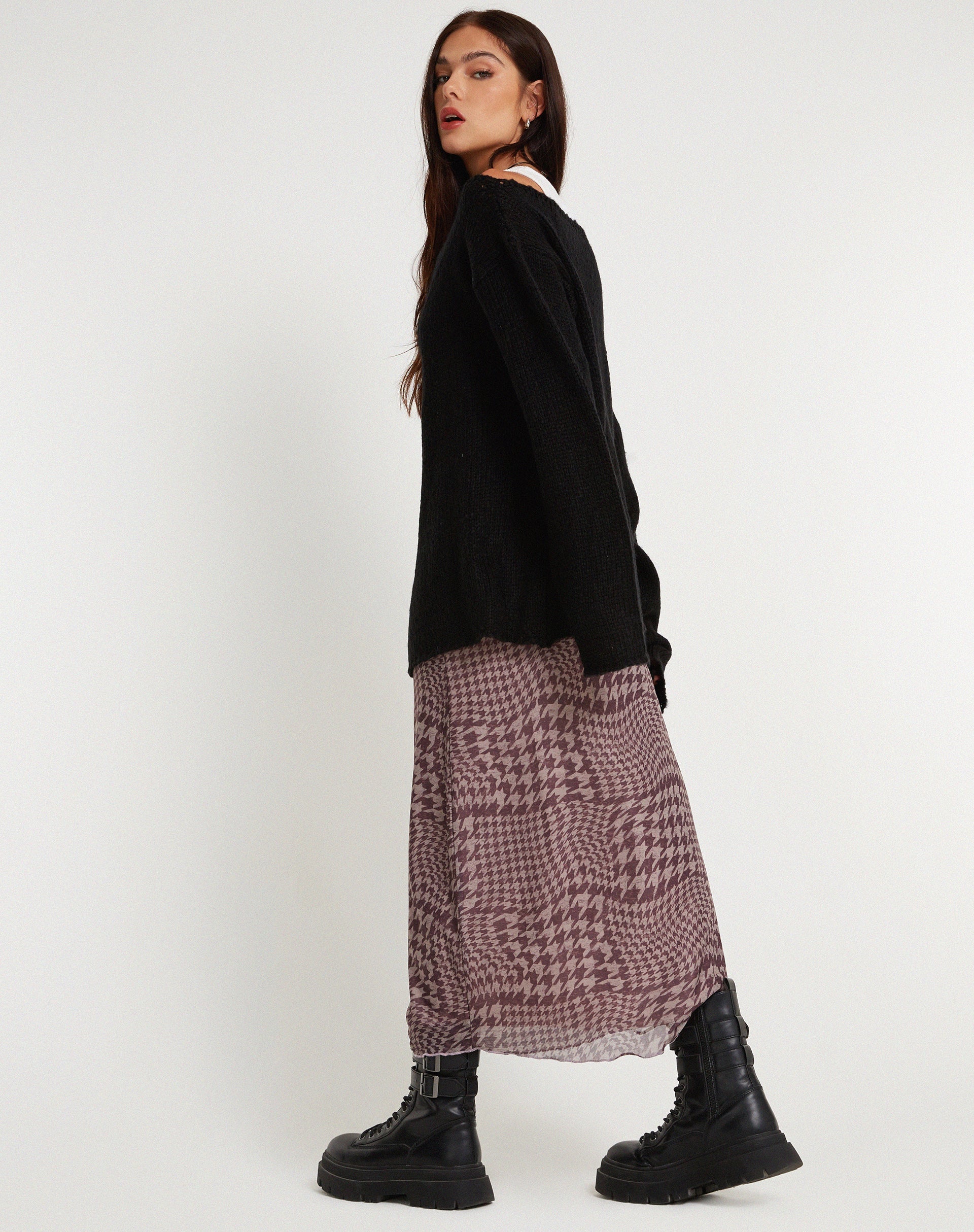 image de Akohara Laddered Knitted Top in Black
