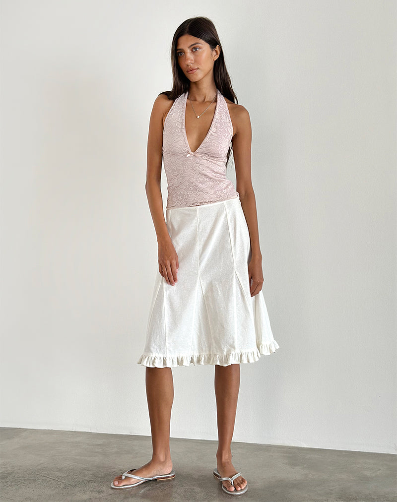 Image de Aksa Top dos nu en dentelle Lotus Pink