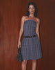 Image de Aldari Bandeau Midi Dress Tailoring Navy Check