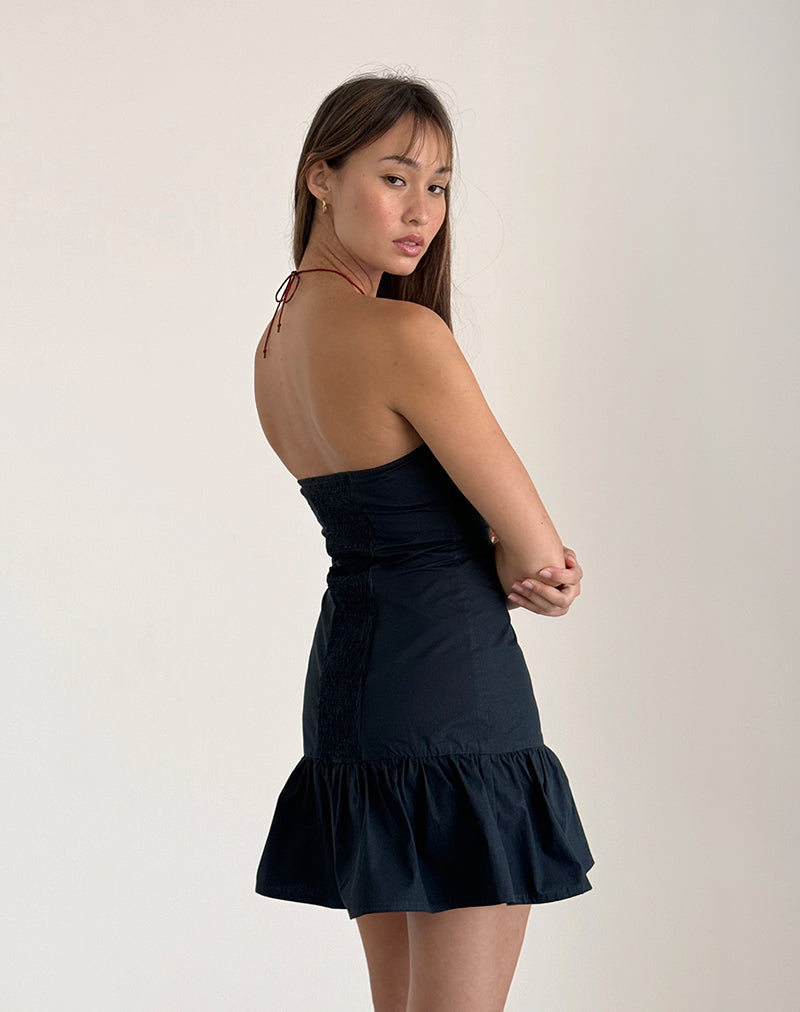 Image de Alden Mini Dress in Tap Shoe Black