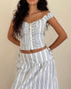 Image de Alderidge Top in Vertical Grey Stripe