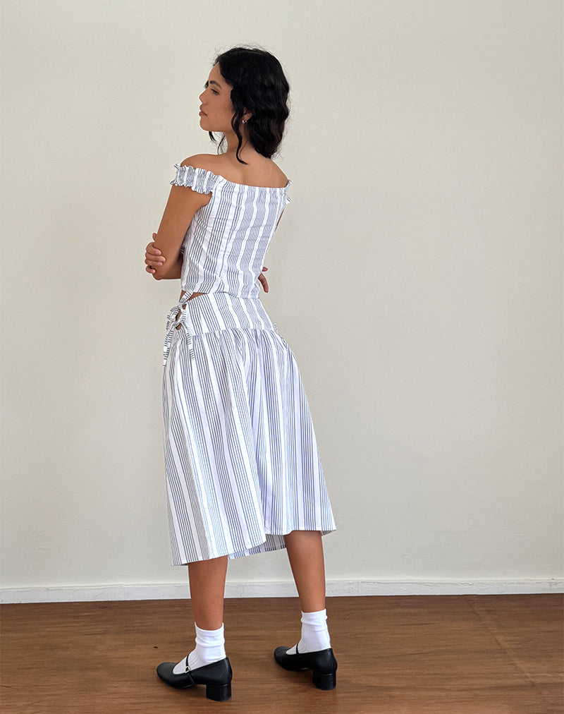 Image de Alderidge Top in Vertical Grey Stripe