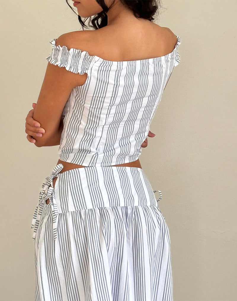 Image de Alderidge Top in Vertical Grey Stripe