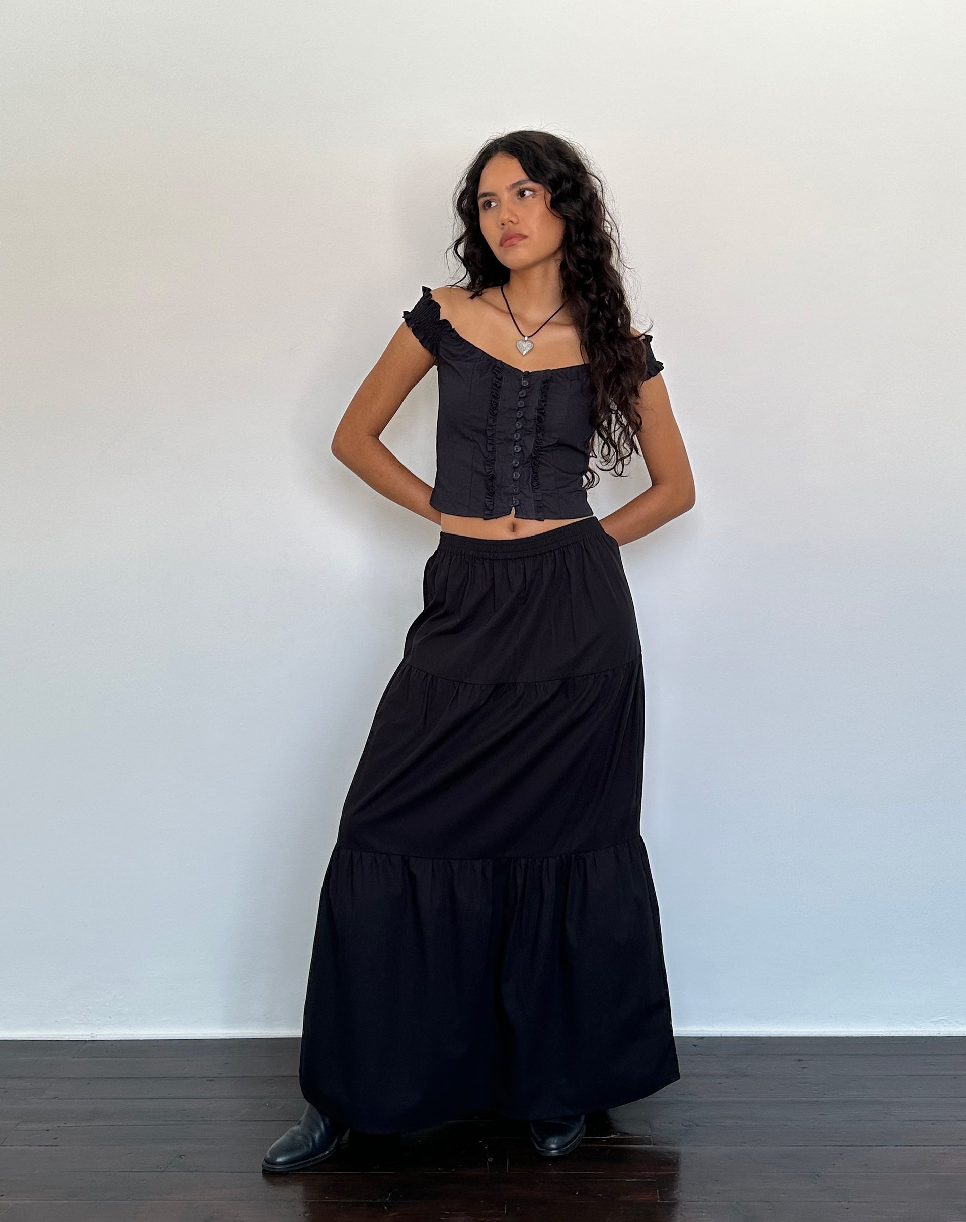 Image de Alderidge Bardot Corset Top in Black