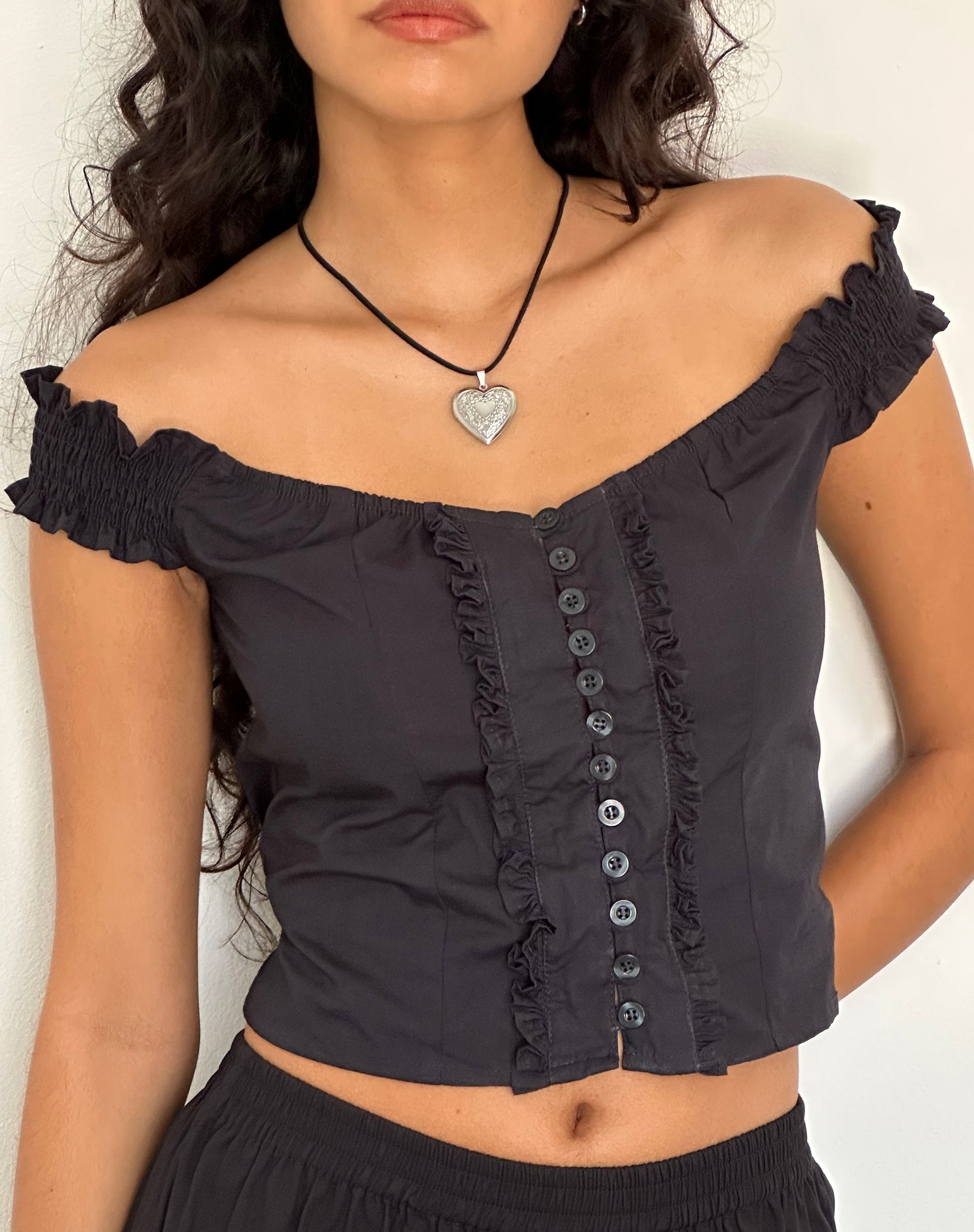 Image de Alderidge Bardot Corset Top in Black