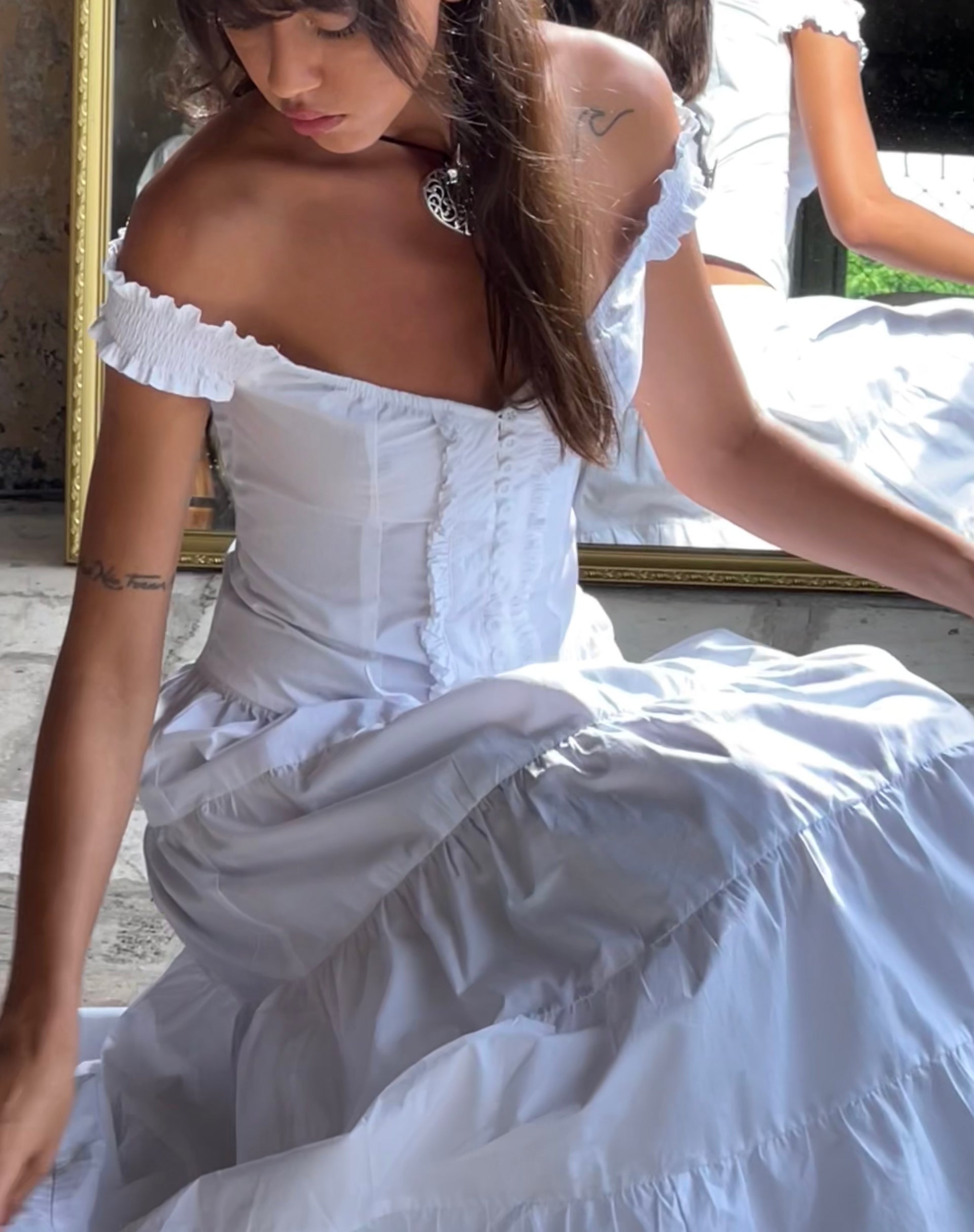 Image de Alderidge Bardot Corset Top in White