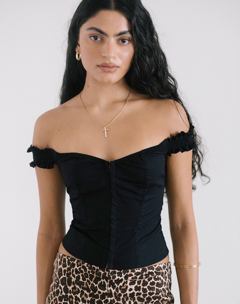 Image de Aldre Bardot Top in Black