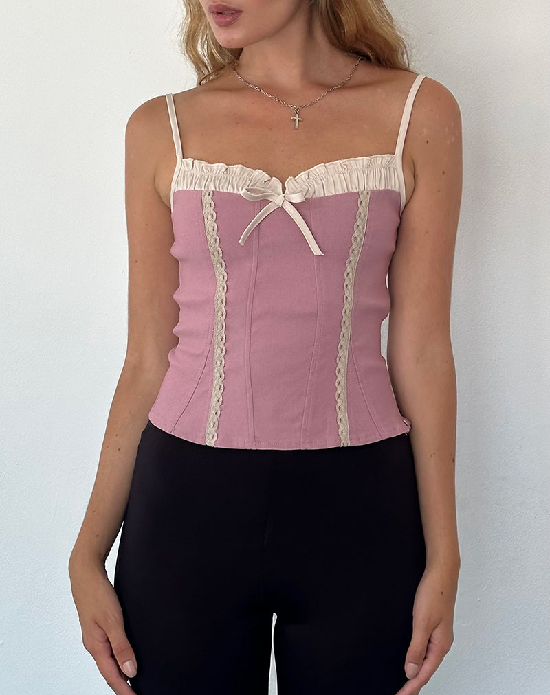 Image de Alexa Corset Top in Dusky Pink
