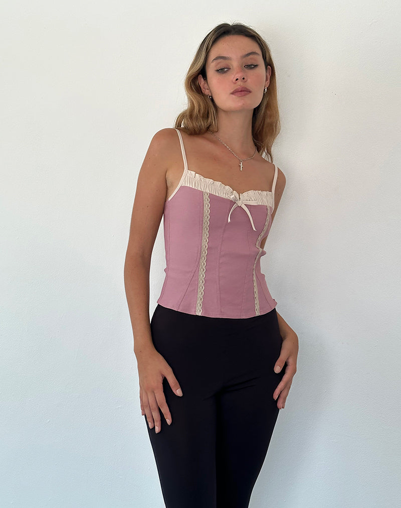 Image de Alexa Corset Top in Dusky Pink