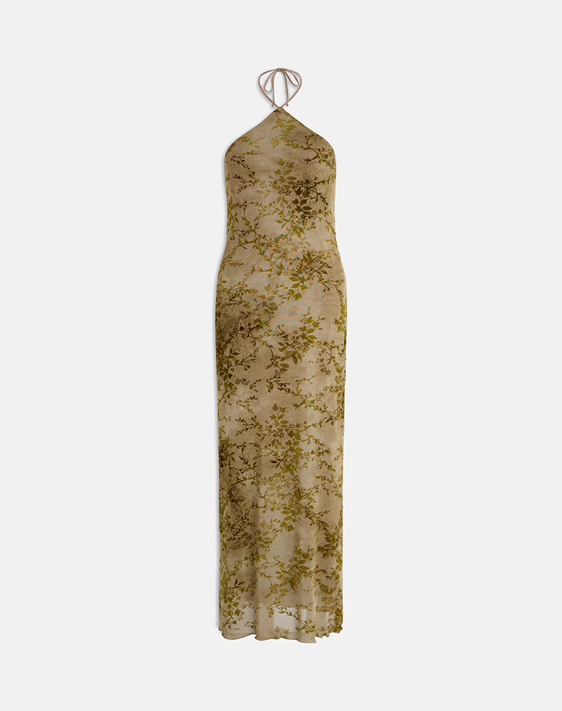 Image de Rabika Maxi Dress in Burn Velvet Green