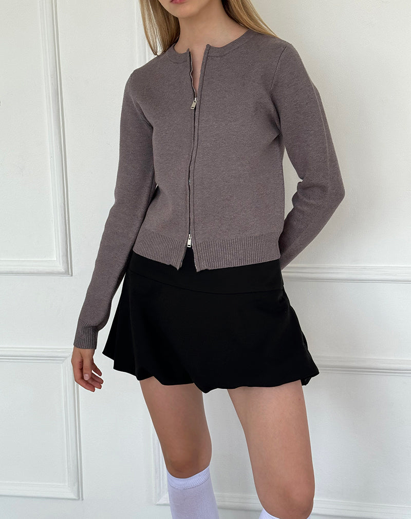Image de Alniyat Long Sleeve Cardi in Charcoal Grey