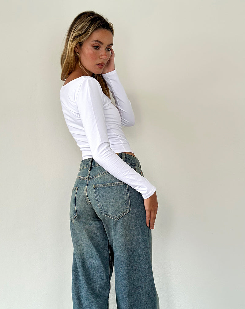Image de Amabon Long Sleeve Top in White