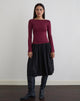 Image de Amabon Long Sleeve Top in Burgundy