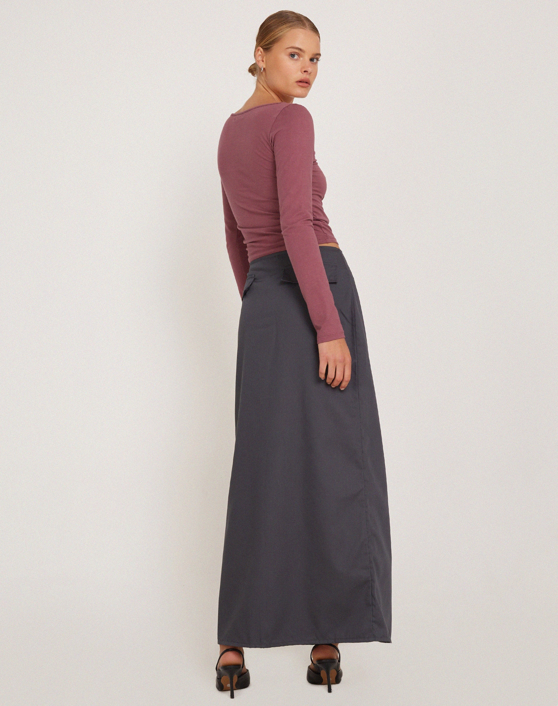 Image de Amabon Long Sleeve Top in Mauve