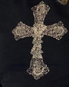 Noir avec motif de croix