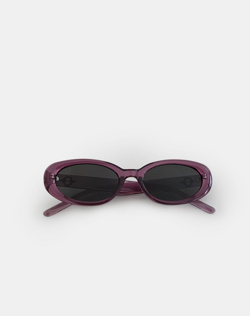 Lunettes de soleil Ametra ovales en violet opaque