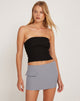Image de la mini-jupe Amias en gris tailleur