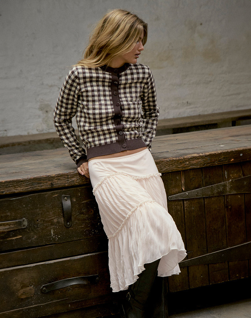 Anahita Tiered Skirt in Chiffon Buttercream (jupe à volants en mousseline)