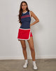 Image de Monlo Top en Airtex Navy avec rayures rouges