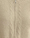 Tricot torsadé beige