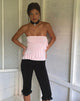 Image de Baylin Ruffle Bandeau Top in Baby Pink