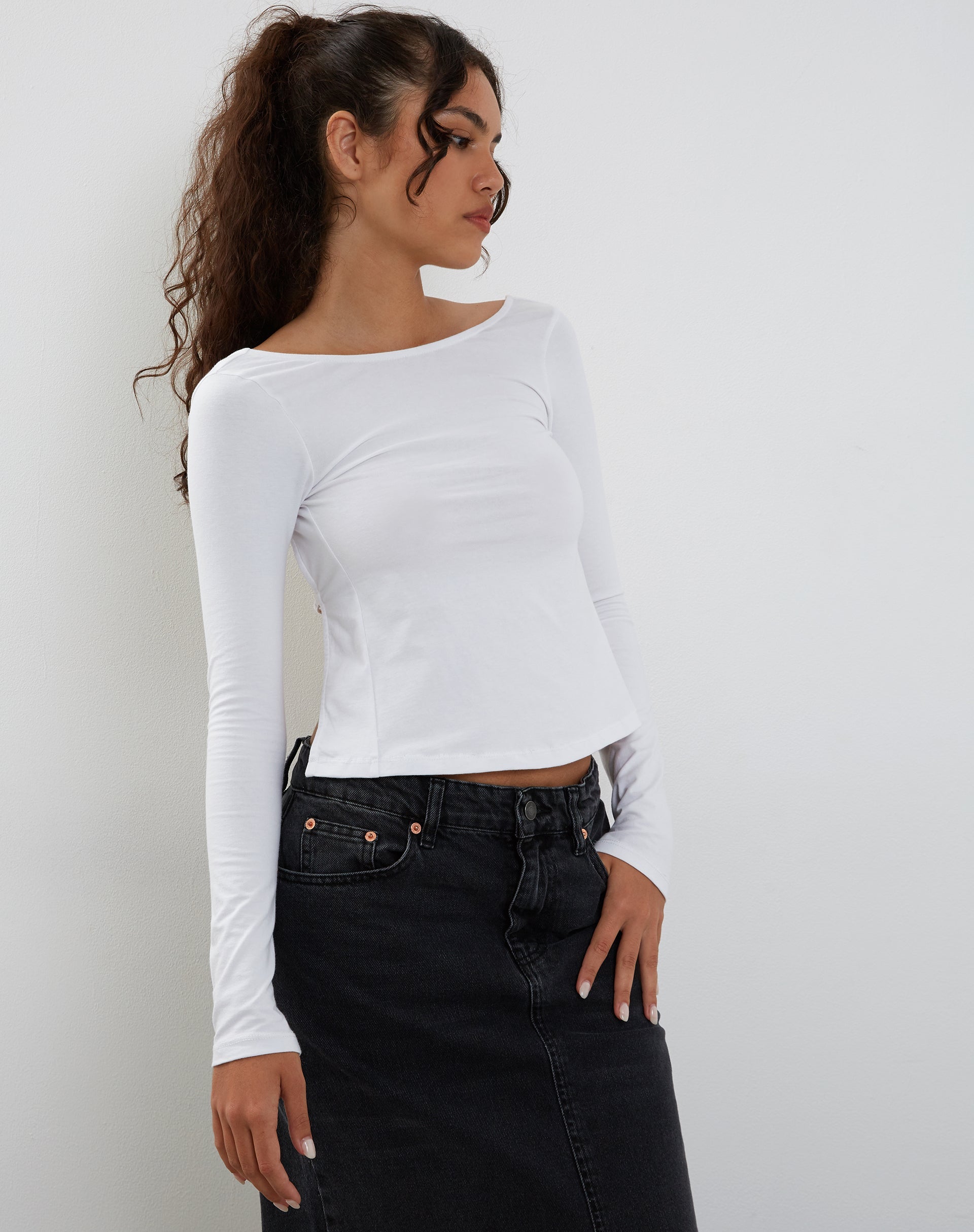 Image de Ansita Long Sleeve Top in White