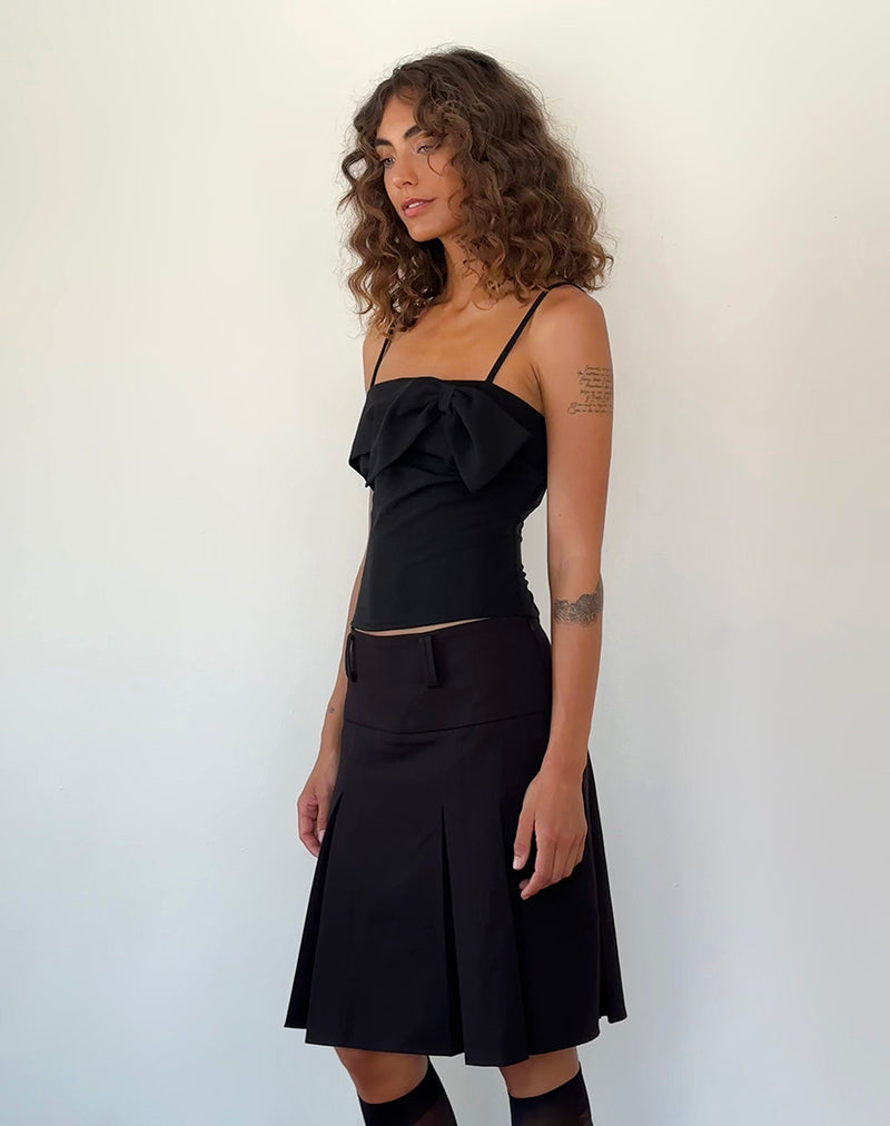 Image de Antlia Bow Cami Top in Tailoring Black