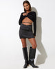 image de Araya Mini jupe en satin noir