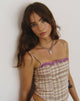 Image de Archie Corset Top in Cream Pastel Check